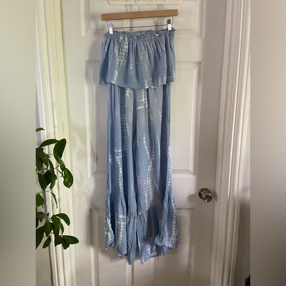 Japna Light Blue Tie-Dye Jumpsuit - Picture 4 of 5